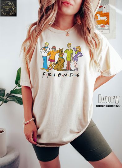 Comfort Colors Retro Scooby Doo Friends Shirt, Vintage Scooby Doo Bestie T-Shirt