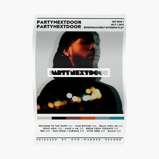 Minimalist Partynextdoor Album Cover Poster Premium Matte Vertical Poster