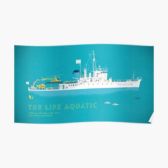 The Life Aquatic with Steve Zissou Premium Matte Vertical Poster