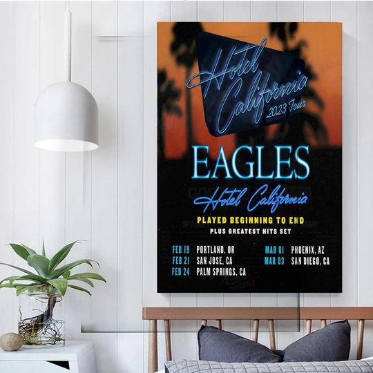 Eagles Hotel California Tour 2023 Shirt, Music Tour 2023 Poster