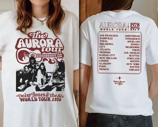 Aurora Concert Shirt | Daisy Jones And The Six Shirts | Aurora Vintage World Tour