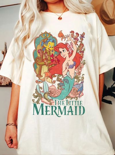 Vintage Disney The Little Mermaid Princess Ariel Shirt, Disney Princess Shirt