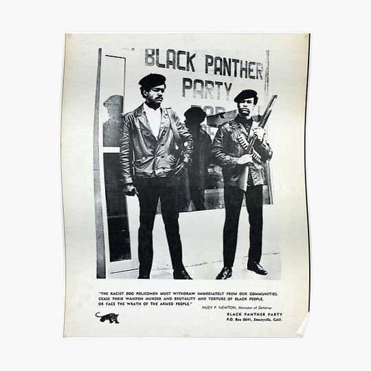 The bl panther porty- Bobby and Huey Premium Matte Vertical Poster