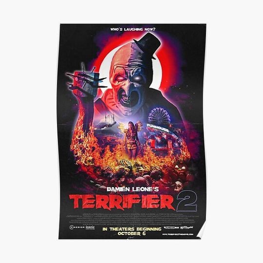 Terrifier 2 Minimalist Movie Poster, Vintage Retro Art Print, Custom Poster, Wall Art Print, Home Decor Premium Matte Vertical Poster