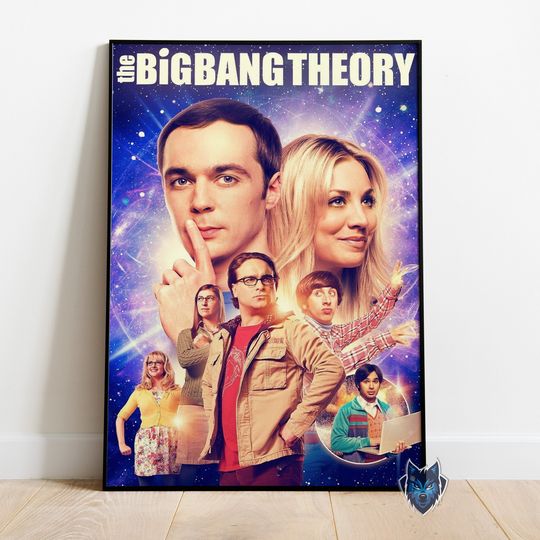 The Big Bang Theory Poster, Johnny Galecki Wall Art, Rolled Canvas Print, TV Series Poster Gift