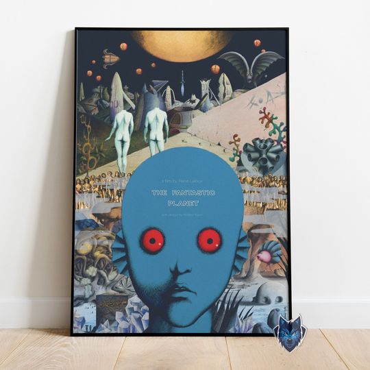 The Fantastic Planet Poster, La Plante Sauvage Wall Art, Rolled Canvas Print, Movie Poster Gift