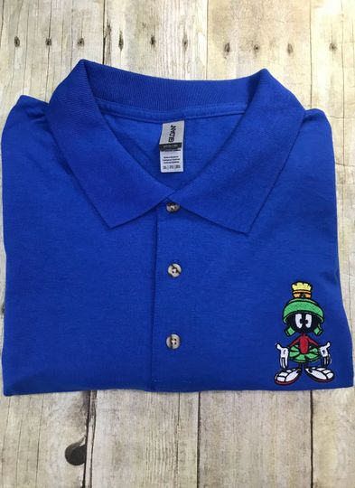 Marvin Martian Embroidered Polo