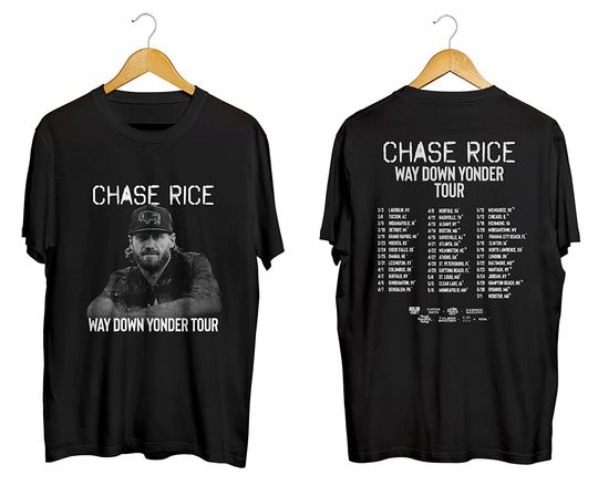 Chase Rice Shirt Way Down Yonder Tour Shirts Chase Rice Tour 2023 T-shirt