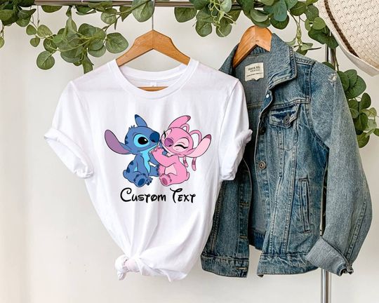 Disney Stitch Shirt, Stitch and Angel Shirt, Bday Gift, Disney Custom Shirt