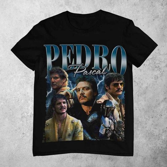 Pedro Pascal T-shirt- 90s Inspired Shirt, Bootleg Actor Shirt, Pedro Pascal Tour 2023