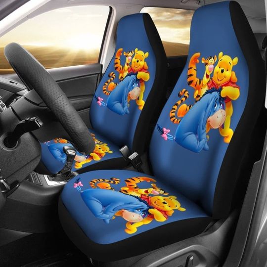 Pooh Eeyore Tiger Car Seat Covers, Car Seat Covers, Cartoon Disney Car Seat Covers