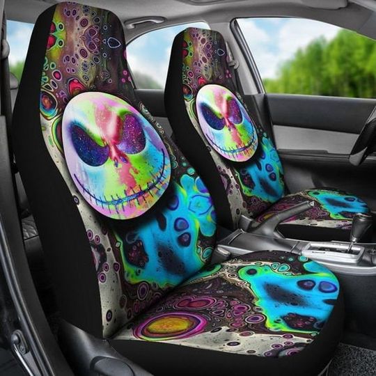 Nightmare Before Christmas Car Seat Covers, Jack And Sally Seat Covers, Disney Car Seat Covers