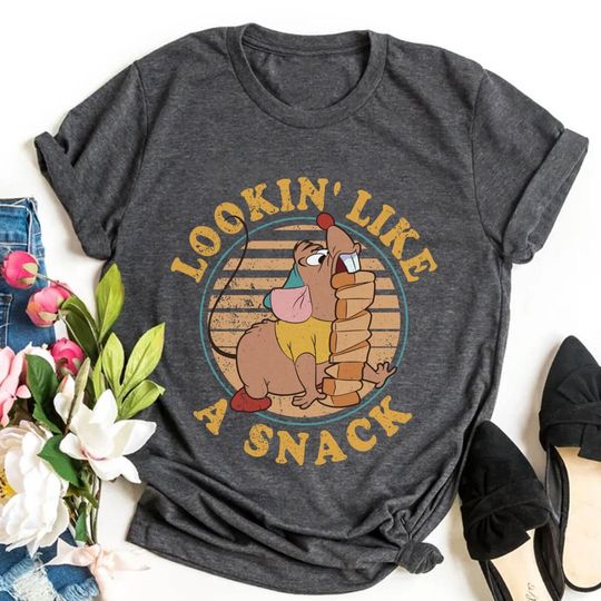 Retro Gus Mouse Cinde Looking Like A Snack Disney T-shirt