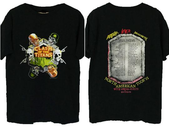 Vintage Clash Of The Titans Concert T Shirt