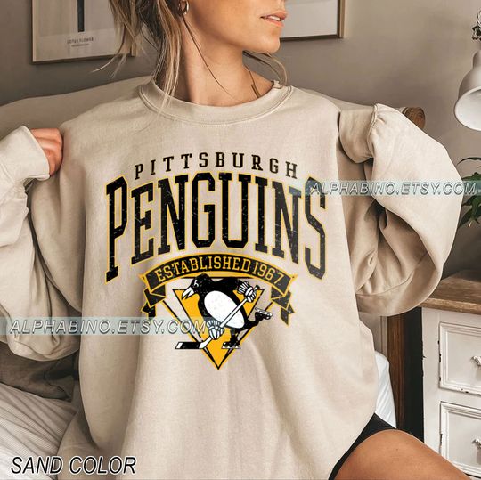 Pittsburgh Penguins Sweatshirt Crewneck | Vintage Penguins Sweatshirt Pittsburgh Hockey