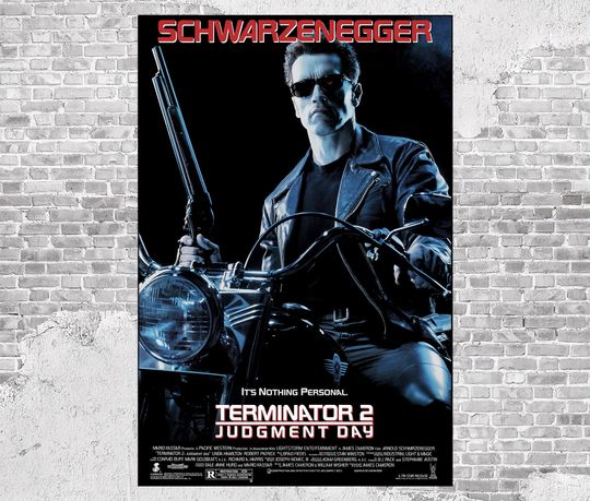 THE TERMINATOR 2 (Movie Poster) Arnold Schwarzenegger
