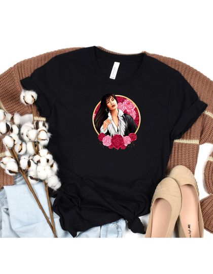 Selena Shirt, Selena Quintanilla Hand Drawn, Selena Fan T-Shirt