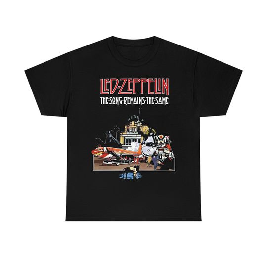 L.ED Z.EPPELIN T-Shirt, The Song Remains the Same Rock Band Vintage T-Shirt