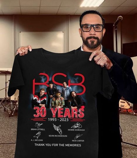 Bsb Backstreet Boys Band Member 30 Years 1993-2023 Thank You T-Shirt