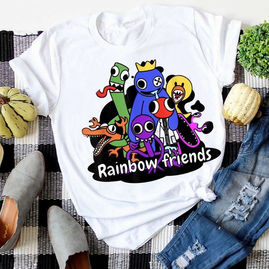 Rainbow Friends T-shirt, Blue Yellow Red Green Orange Shirt