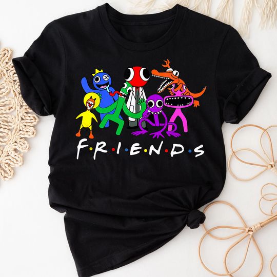 Rainbow Friends Shirt, Friends Cartoon Characters T-Shirt