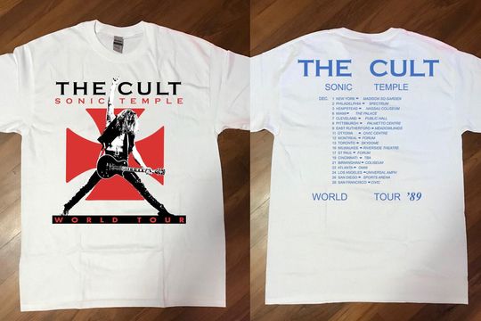 1989 The Cult Sonic Temple World Tour T-Shirt