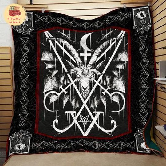 Satan Fleece Blanket, Mink Sherpa Blanket, Satan Blanket