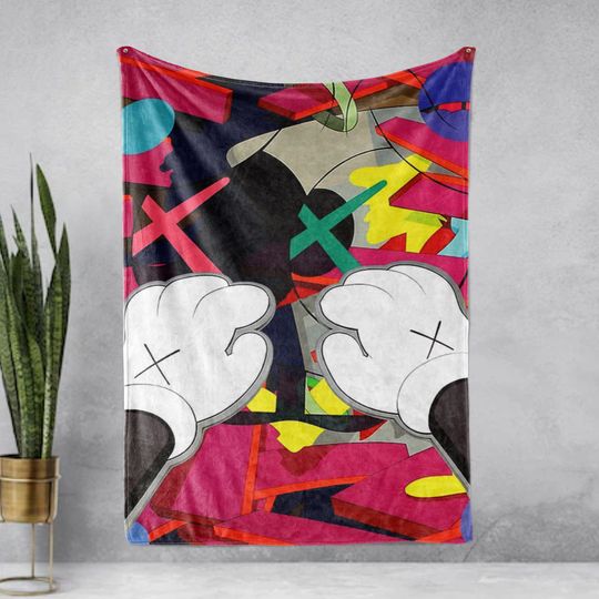 Colorful Kaw Custom Blanket - Kaw Illustration Blanket