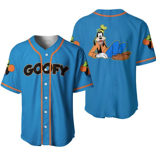 Chilling Goofy Dog Blue | Custom Disney Jersey
