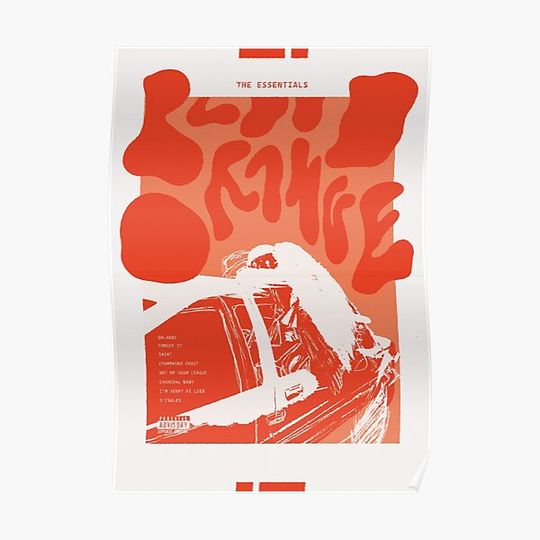 Blood Orange Essentials Poster - White/Orange Premium Matte Vertical Poster