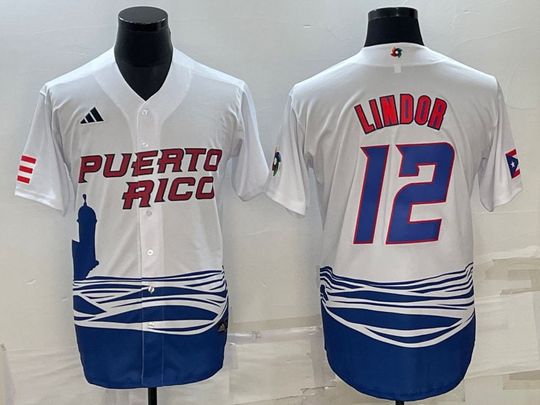 Francisco Lindor Jersey Puerto Rico - World Baseball Jersey