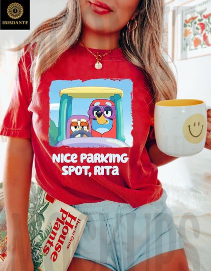 BlueyDad and Bingo Nice Parking Spot, Rita  Shirt