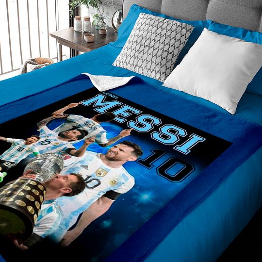Messi Baby Blankets, Argentina World Cup 2022 Baby Blankets, Lionel Messi GOAT Baby Blankets