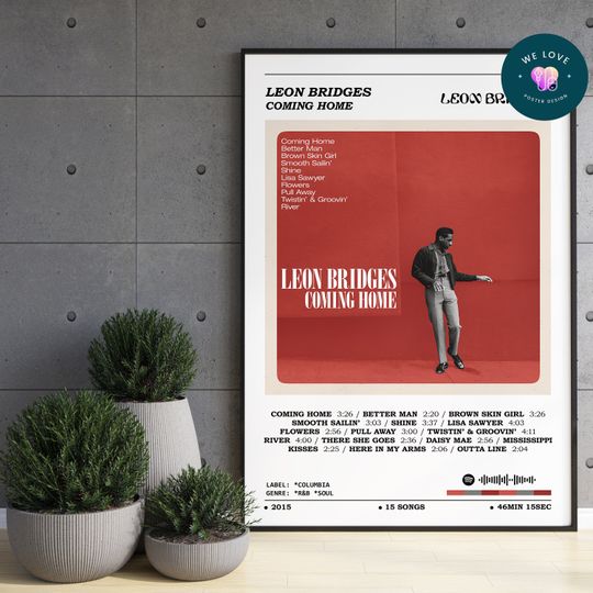 Leon Bridges - Coming Home Album Poster / Leon Bridges Poster