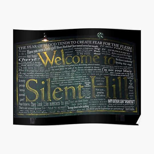 Silent Hill Sign Quotes Premium Matte Vertical Poster