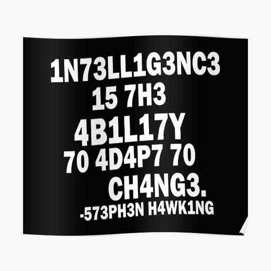 Stephen Hawking Intelligence Premium Matte Poster
