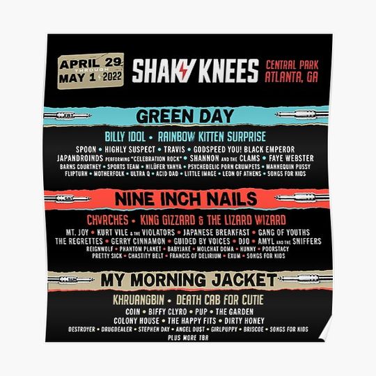 shaky knees tour 2022 masmart Premium Matte Vertical Poster