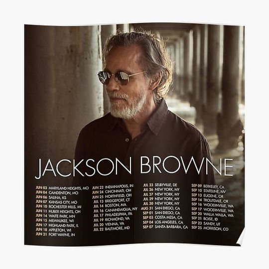 Copy of Jackson Browne Show Tour 2022 Premium Matte Vertical Poster