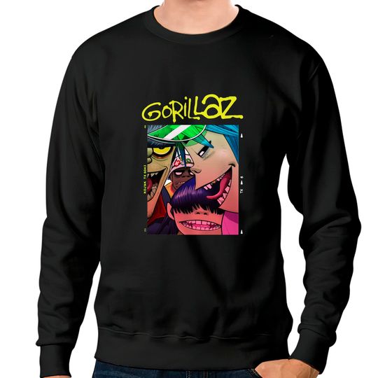 Gorillaz Sweatshirt, Rock Band Gorillaz Sweatshirt, Vitural Music Band Sweatshirt