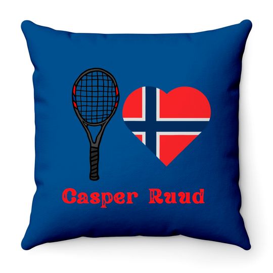 Casper Ruud Throw Pillows