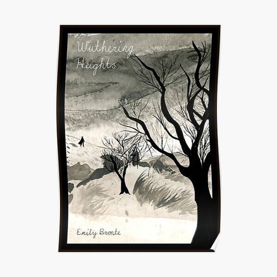 Book Cover Art of Wuthering Heights by Emily Bronte Premium Matte Vertical Poster