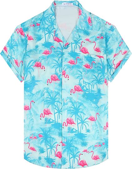 Men's Funky Flamingo Hawaiian Shirt