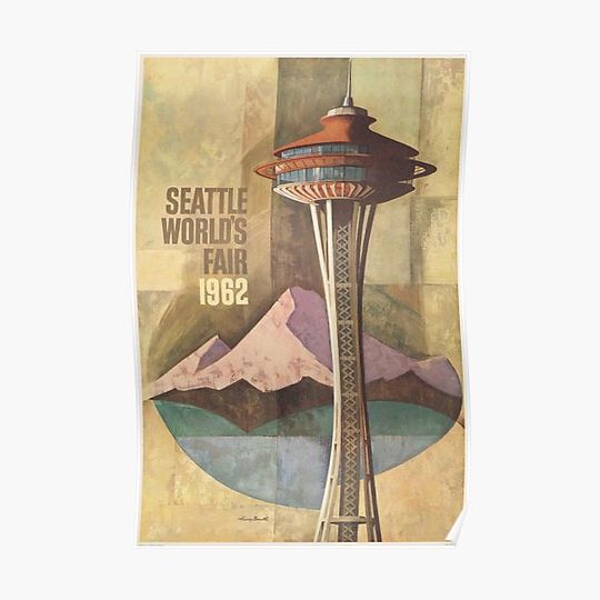 Seattle worlds fair 1962, Poster Premium Matte Vertical Poster