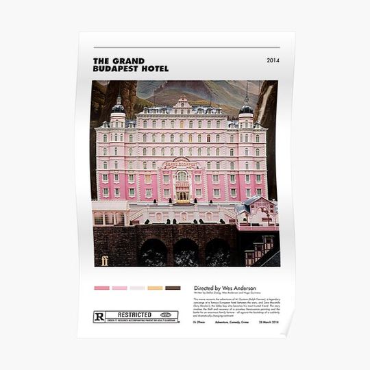 The Grand Budapest Hotel - Minimalist Poster Premium Matte Vertical Poster