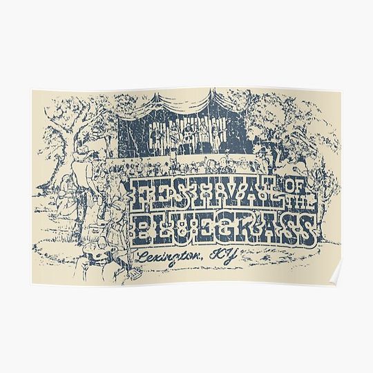 Festival of the Bluegrass 1974 Premium Matte Vertical Poster