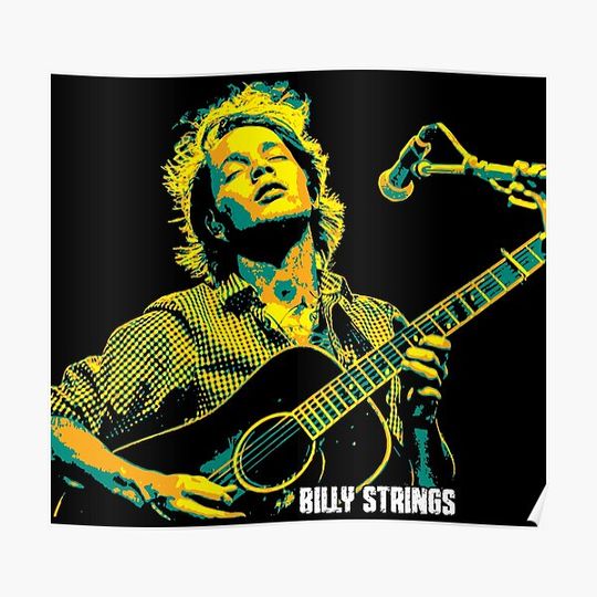 Billy Strings. American guitarist and a bluegrass musician v.2 Premium Matte Vertical Poster