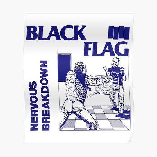 BLACK FLAG Nervous Breakdown Premium Matte Vertical Poster