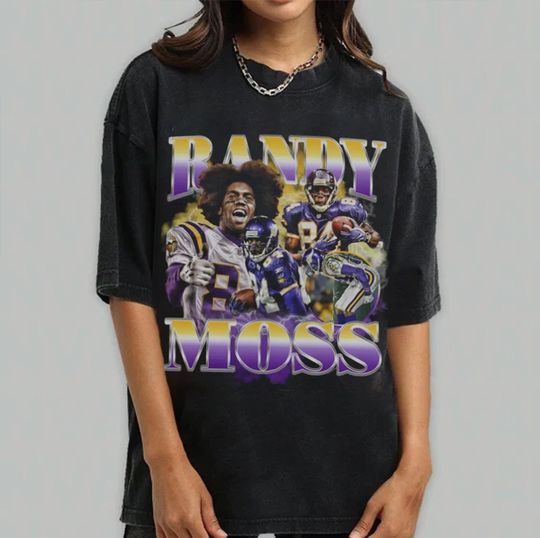 Vintage Randy Moss 90s Style Rap Shirt, Justin Jefferson Randy Moss Shirt