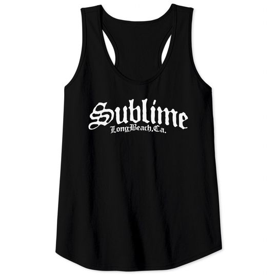 Punk rock band Sublime Long Beach Black Tank Tops