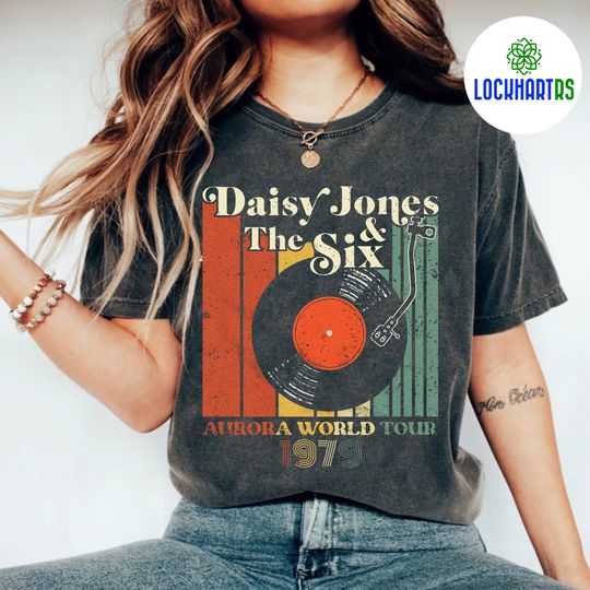 Vintage Daisy Jones & the Six Shirt, Aurora World Tour 1979 Tshirt, Daisy Jones Merch, Book Lover ShirT